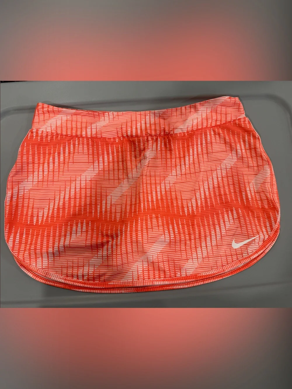 Nike Women’s Coral/White Patterned Athletic Skort